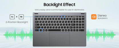 2 in 1 Laptop Computer,15.6" 8GB 256GB Touchscreen , AMD Ryzen R3 3200U, Radeon Vega 3, 1920x1080 FHD Display Blacklit Keyboard
