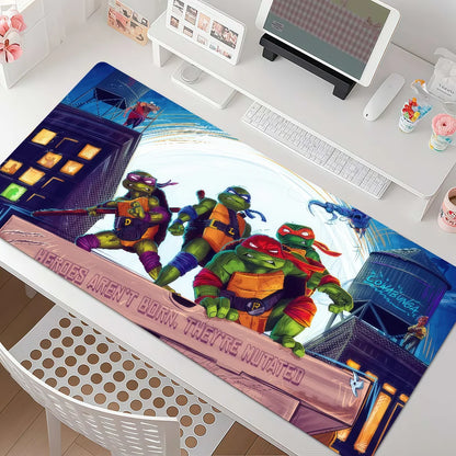 Cartoons Animations T-TMNT-T Mouse Pad Anti Slip Rubber Edge Locked Thickened Laptop Gaming Desk Mat