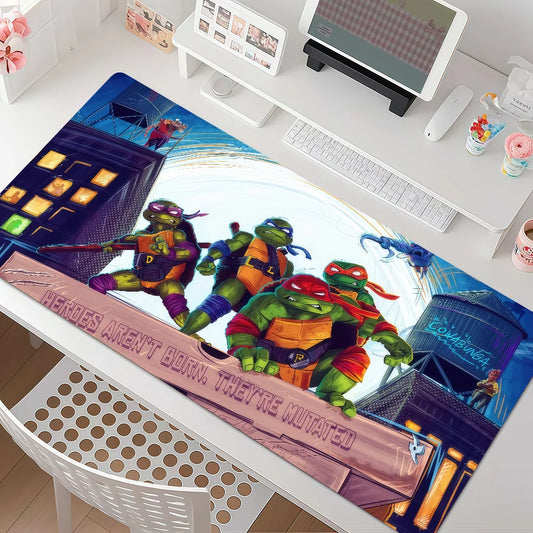 Cartoons Animations T-TMNT-T Mouse Pad Anti Slip Rubber Edge Locked Thickened Laptop Gaming Desk Mat