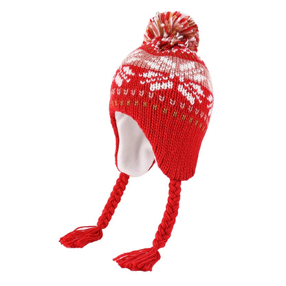 Toddler Boys Girls Winter Hats Earflaps Beanie Fleece Lined Knit Kids Hat