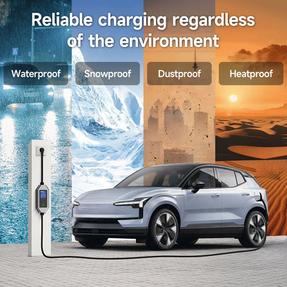 AFEEV Type2/Type1 Portable EV Charger 3.5KW 16A Electric Car Charger EVSE Fast Charging Cable Wallbox APP Bluetooth Control