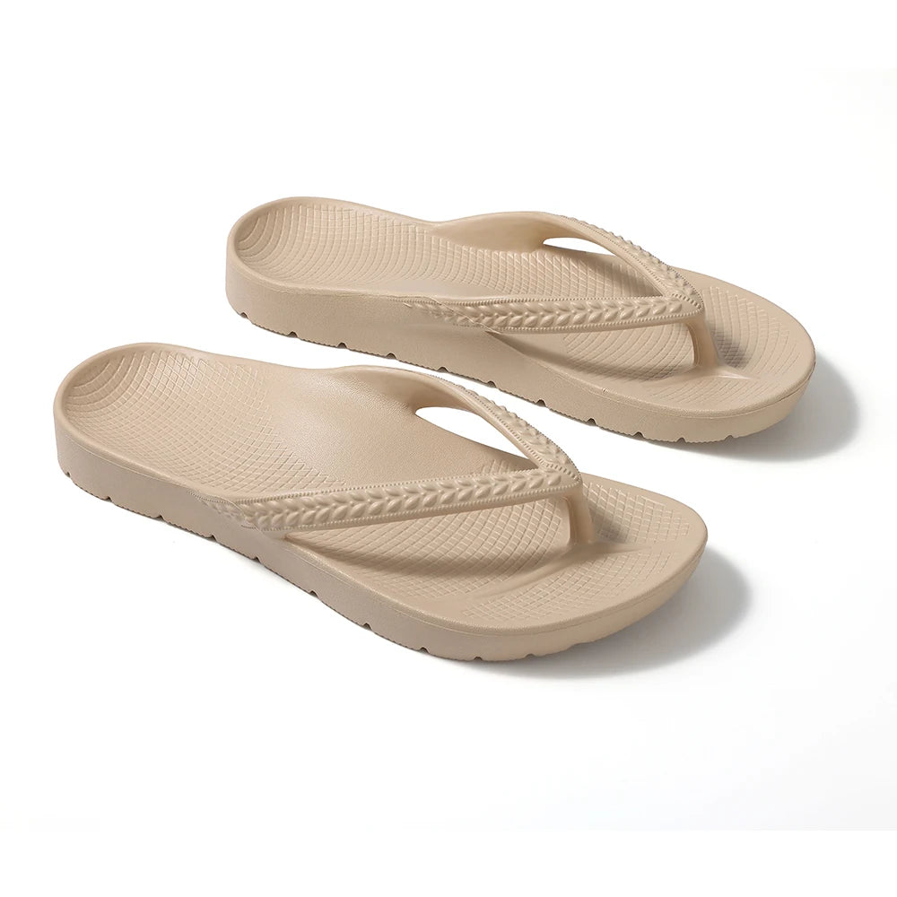 Asgard Summer Flip Flops Comfort Non-slip Flat Rubber Sandals With Stretchable Strap Unisex Cozy Casual  Beach Vacation Slippers
