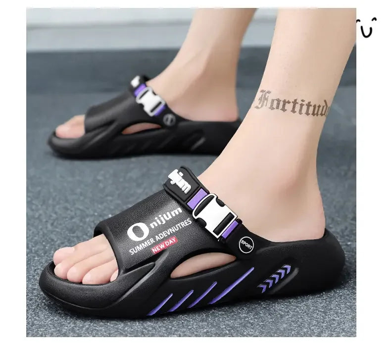 Male Flip Flops Massage Slippers Indoor Beach Clogs Outdoor Comfortable Sandals Soft Slides Men Casual Shoes Women Home Slippers