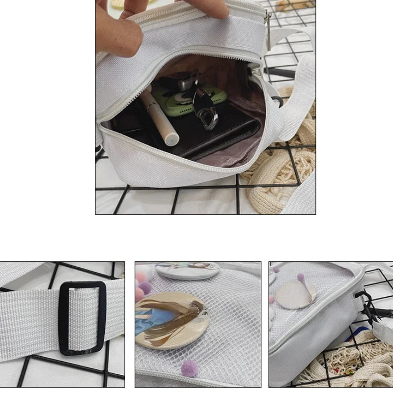 Female Ita Crossbody Bag Womens Transparent Messenger Bag Girls Cute-Lolita Shoulder Bags Teens Fashion Satchels Bag Ins