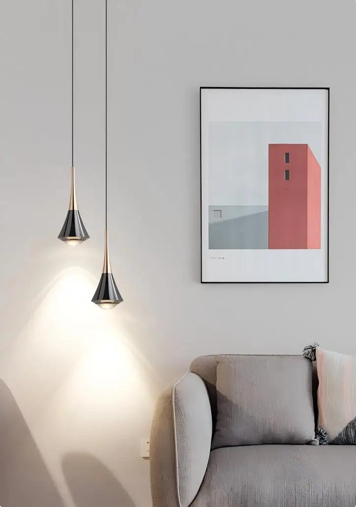 MARPOU Pendant Light 6W 3 Color Lights Adjustable Height LED Chandelier Modern Italian Design Simple Bedside Hanging Line Light