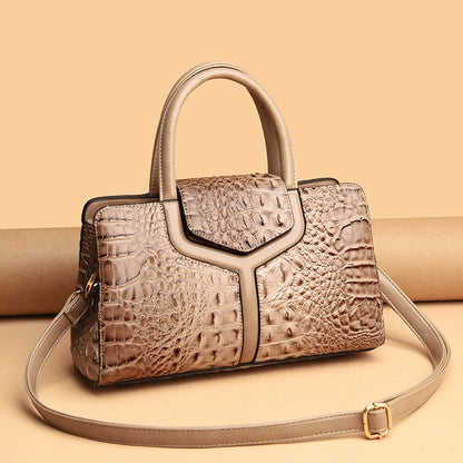 New Leather Women Messenger Bags Crocodile Female Crossbody Shoulder Hand bags For Women 2023 High Quality Ladies Handbags