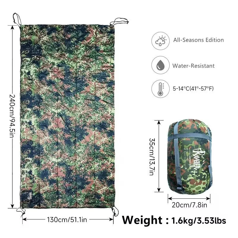 TRAVELER Bushcraft Quick-Deploy Hammock with Mosquito Net, Integrated Ridgeline & Anti-Roll Design for Wilderness Camping