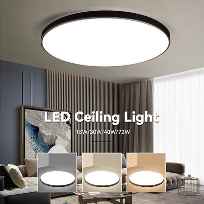 LED Ceiling Lamp 15W~50W Kitchen Light Fixture Bedroom Corridor Lustre Plat Led Lights Living Room Decor 220V Ceiling Chandelier