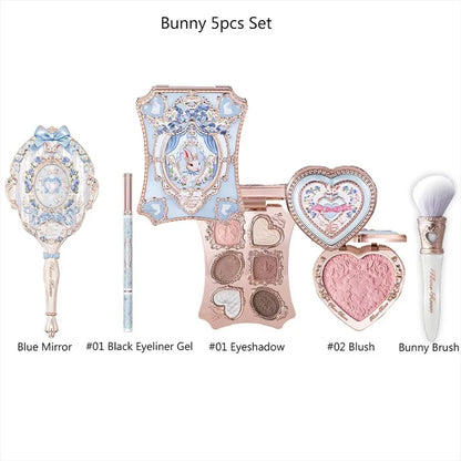 Flower Knows Makeup Set Box Full Swan Bear Garden Collection Embossed Blush Shine Lipstick Kit Foundation  All in Maquiagem Kit