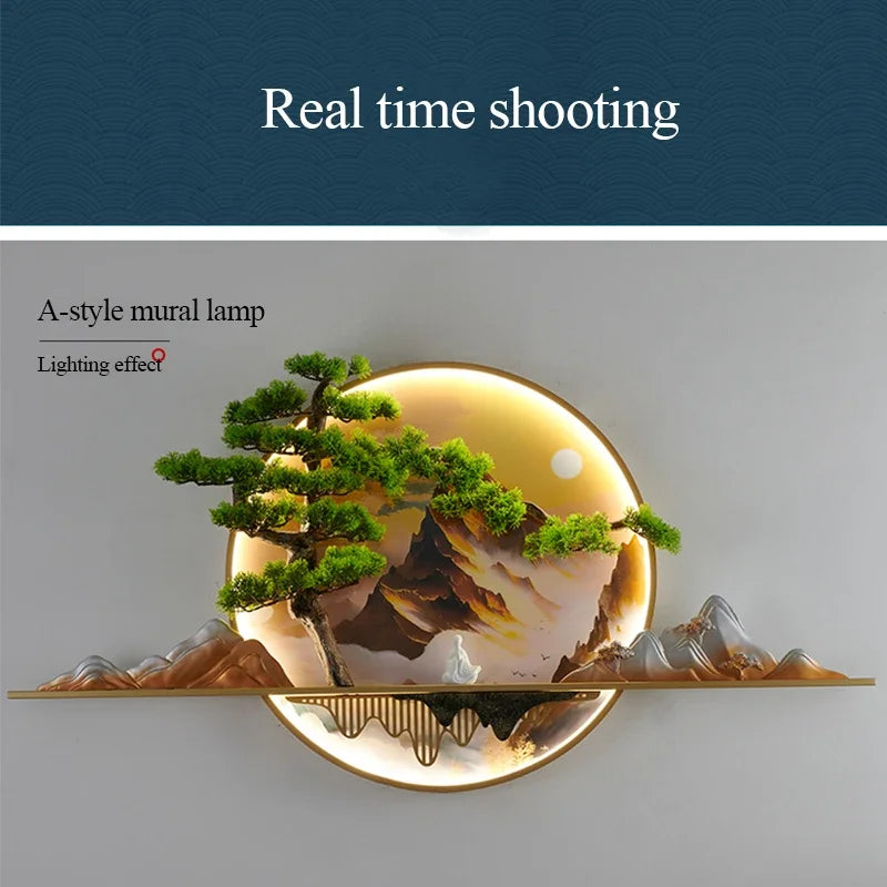 COLIN Modern Picture Wall Light LED Chinese Creative Landscape Mural Sconce Lamp For Home Living Room Study Bedroom Decor