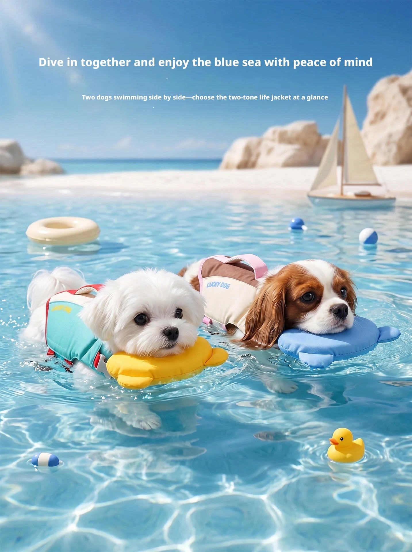 Shineknot Dog Life Jacket Bear Chin Buoyancy Vest Rescue Clothes For Small Medium Dogs Lake Coastal Summer Outdoor Water Sport