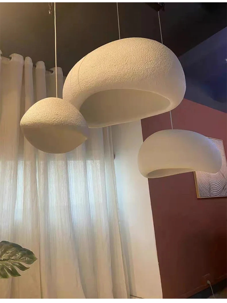Nordic Minimalist Wabi-Sabi E27 LED Pendant Lights Modern Ceiling Chandelier For Dining Room Bedroom Bar Loft Home Hanging Lamp