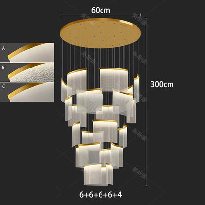 Modern home decor led lights pendant light lamps forstaircase Chandeliers for living room hanging light indoor lighting