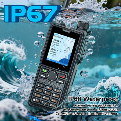 AIRITON AI-881 DMR Walkie Talkie IP67 Waterproof 10W High Power Dual Time Slot Large Color Screen New AR-880 VOX Two Way Radio