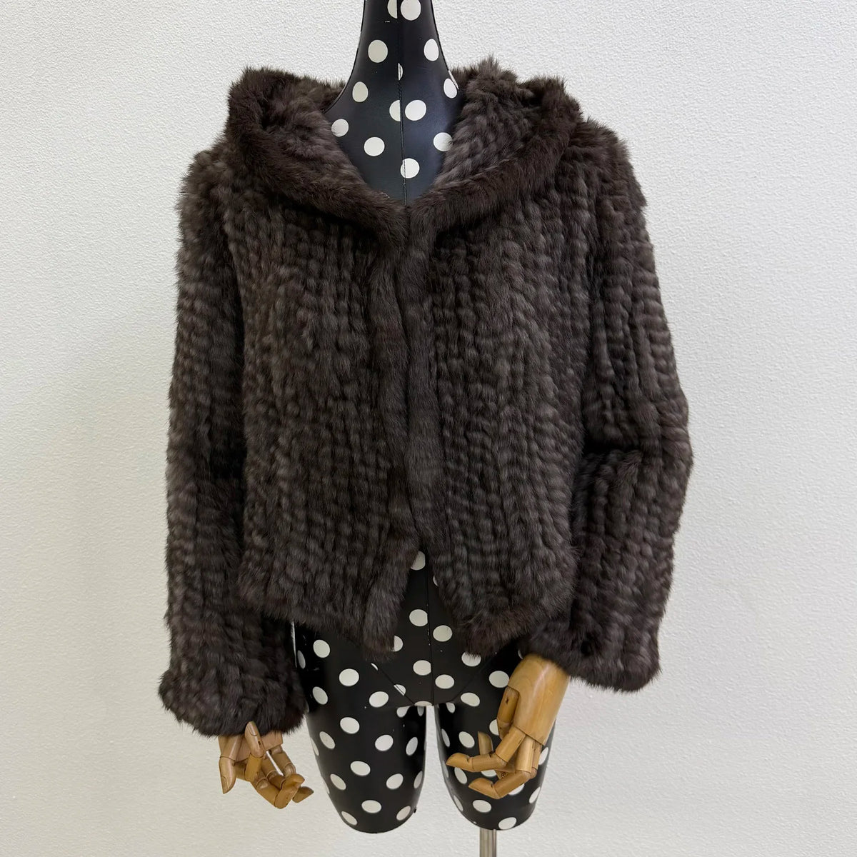 Real Rabbit Fur Hooded Coat Long Sleeve Women Casual Loose Knitted Genuine Fur Jacket With Hood Female Natural Fur Outwear