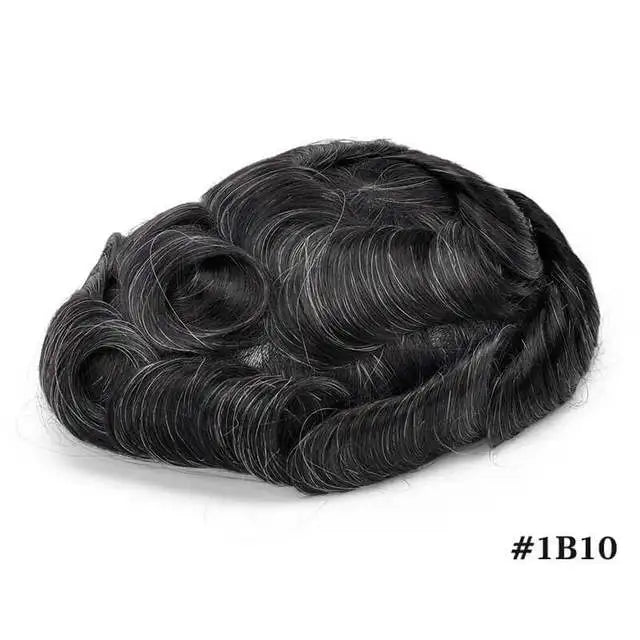 Front Swiss Lace Men's Capillary Prothesis Lace PU Man Toupee Human Hair Wigs Natural Hairline Indian Human Hair Wigs Natural