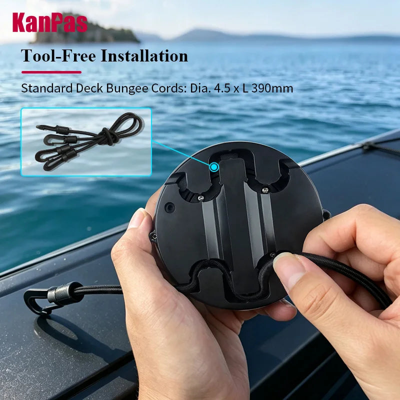 KANPAS Kayak Compass, Luminous Marine Compass for Boat Canoe SUP Jet Ski, Battery-Free Night Reading Navigation Compass V-55K