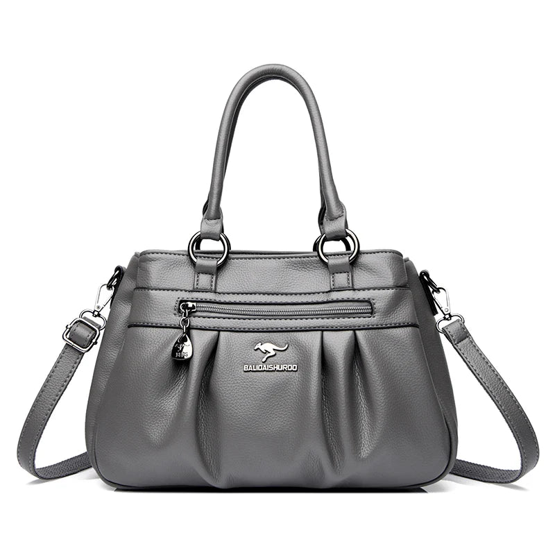 Three Layers Luxury Casual Tote Women Bag High Quality Leather Ladies Hand Bags for Women Big Shoulder Crossbody Bags Sac A Main