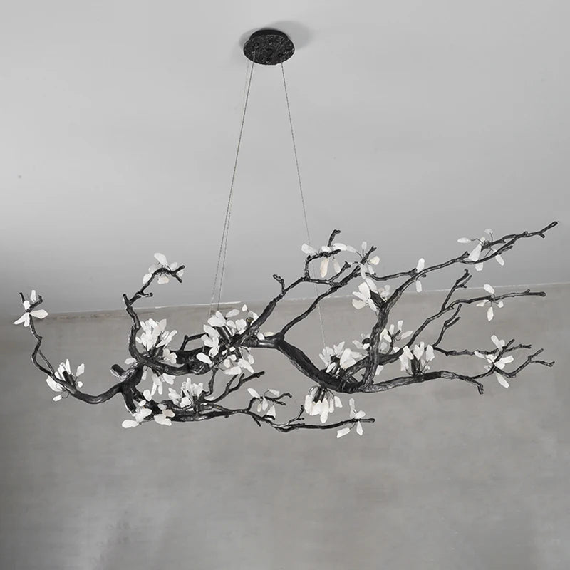 New All Copper LED Creative Branch Chandelier for Living Room, Dining Room Decoration, Lighting Fixtures, and Lobby Lighting