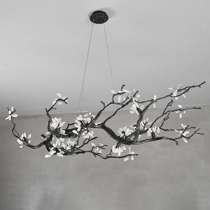 New All Copper LED Creative Branch Chandelier for Living Room, Dining Room Decoration, Lighting Fixtures, and Lobby Lighting