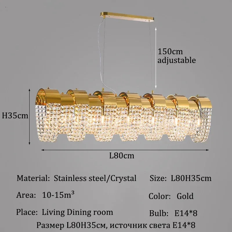 2025 New Home DecorationPendant Lights Luxury Crystal Living Room Chandelier Bedroom Pendant Lamp Ceiling Light  Indoor Lighting