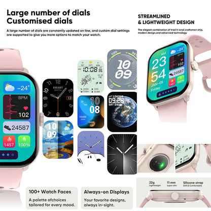 New Watch 5 Sports Smart Watch Men Women 2.01" AMOLED Screen Fitness Tracker Heart Rate ECG Waterproof GPS Track Call Smartwatch