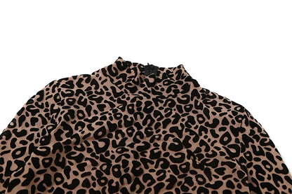 Sisterlinda Midnight Y2K Jumpsuits Hipster Leopard Print Full Sleeve Round Neck Slim Overalls Female Trend Party Club One Piece
