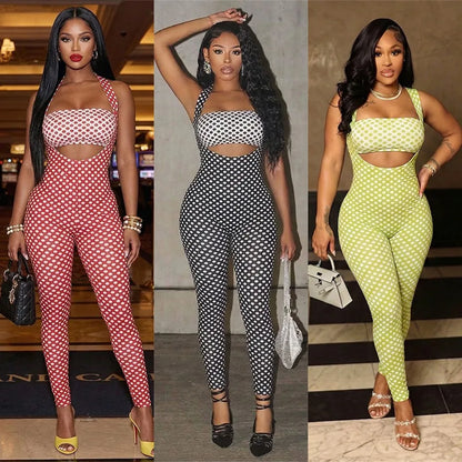 10 Wholesale Rompers Women Sleeveless Halter Lace Up Backless Jumpsuits Sexy Foot-pressing Y2k Fashion Clothing K17113