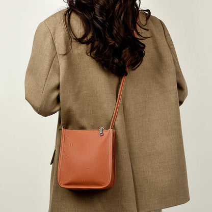 High Quality Genuine Leather Crossbody Bag for Women Vintage Cowhide Leather Shoulder Bag Small Luxury Designer Satchel Handbags