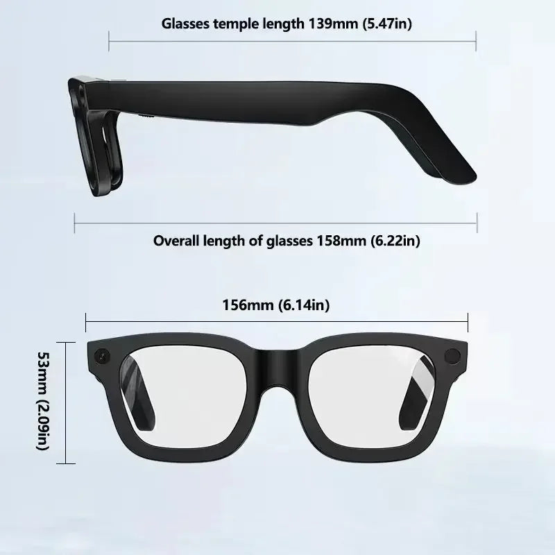 New Smart Glasses E02C Electrochromic Lenses 800W HD Camera AI Interaction Voice Assistant Simultaneous Translation Smartglasses