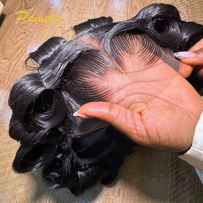 New Trend Lagos Hairline Body Wave 13x6 Lace Frontal Glueless Wig Curly Human Hair Glueless Lace Front Wig PrePlucked Woman Wigs