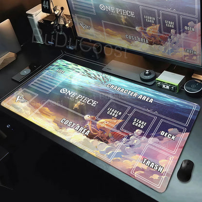 One Piece Zoro Luffy Card Battle Mat Opcg Single Player Board Game Card Battle Cards Pad 60X35cm Playmat PC Extended Mousepad