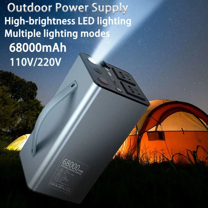 220V/110V 300W Portable Power Station 68000mAh Powerful Emergency Power Supply Outdoor Camping External Spare Battery For Laptop