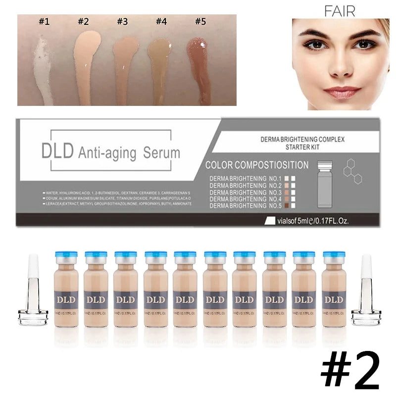 5ml Hyaluronic Acid Peptide Facial Serum BB Cream Glow Ampoule Kit Niacinamide Moisturizing Hydration Skin Rejuvenation Beauty