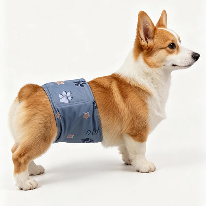 3pcs Reusable Belly Band for Male Dogs Washable Pet Dog Cloth Diapers Leakproof Physiological Pants Short Breathable Puppy Nappy
