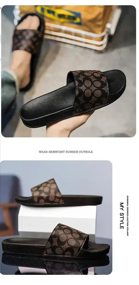 Outdoor Sandals Clogs Beach Slippers Summer Men Fashion Slippers Indoor Home Slides Bathroom Shoes Comfortable Soft Flip Flops