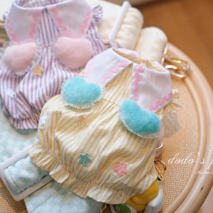 Summer Pet Dog Cat Clothes for Small Dogs Cats Bubble Puppy Princess Striped Dress Cats Kitten Rabbit Clothing Pet Supplies