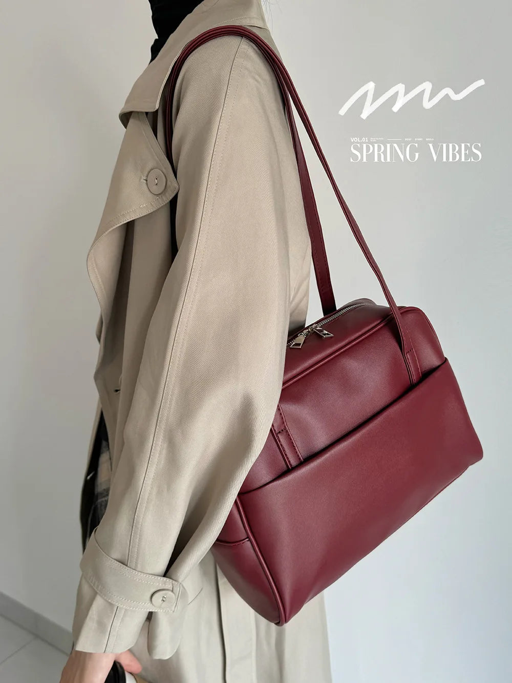 CGCBAG Vintage Designer Luxury Women Tote Bag Casual Lage Capacity Female Shoulder Bag High Quality PU Leather Ladies Handbags