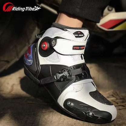 Hots PRO-BIKE Waterproof All-season Motorcycle Riding Shoes for Men and Women Off-road Racing Boots Motorbike Rider Boots
