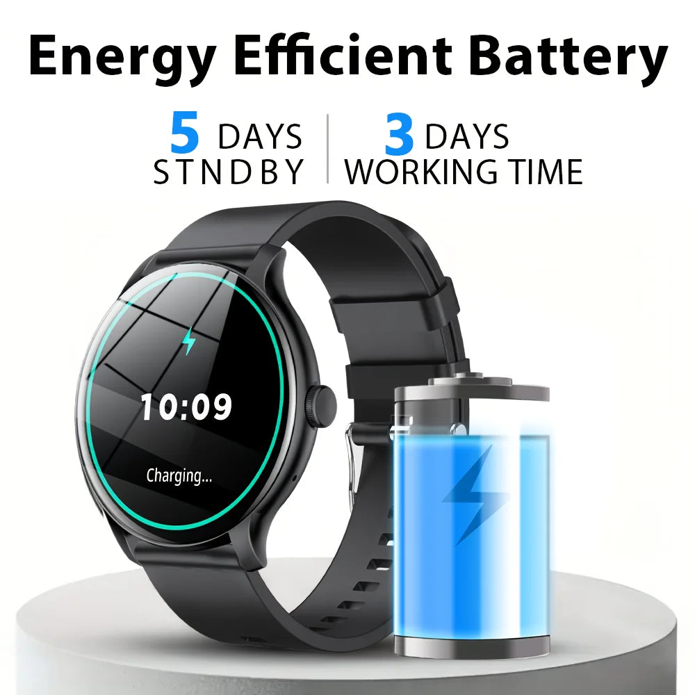 2026 New Smart Watch 1.52" HD Display Bluetooth Call Fitness Tracker Heart Rate Monitor Remote Camera Music Control Gift Sport
