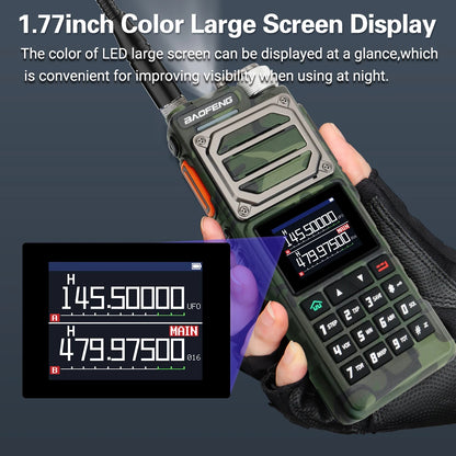 Baofeng UV-25 Walkie Talkie Wireless Copy Frequency Multi Band UHF VHF Air Band 999CH NOAA Type-C Charger AM Ham Two Way Radio