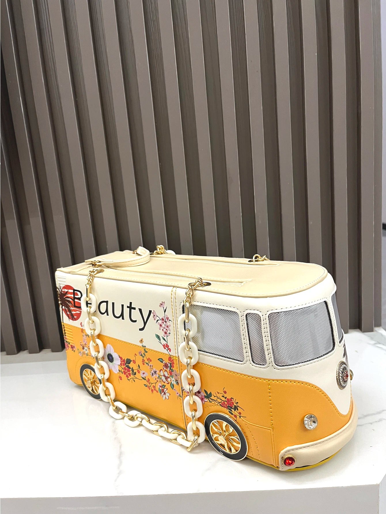 Luxury Designer Purses and Handbags Funny Bus Shape Bag Pu Leather Woman's Bag Purse High Quality Party Wedding Bag