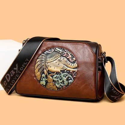Women Crossbody Bag for Women Elephant Bags Fashion Print High Quality Leather Shoulder Bag Messenger Bags Sac a Main