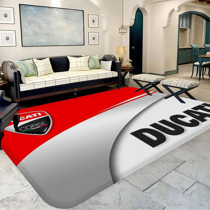 D-Ducati Motorcycle LOGO Floor Mat Rectangle Anti-slip Home Soft Badmat Front Door Indoor Outdoor Mat Welcome Doormat