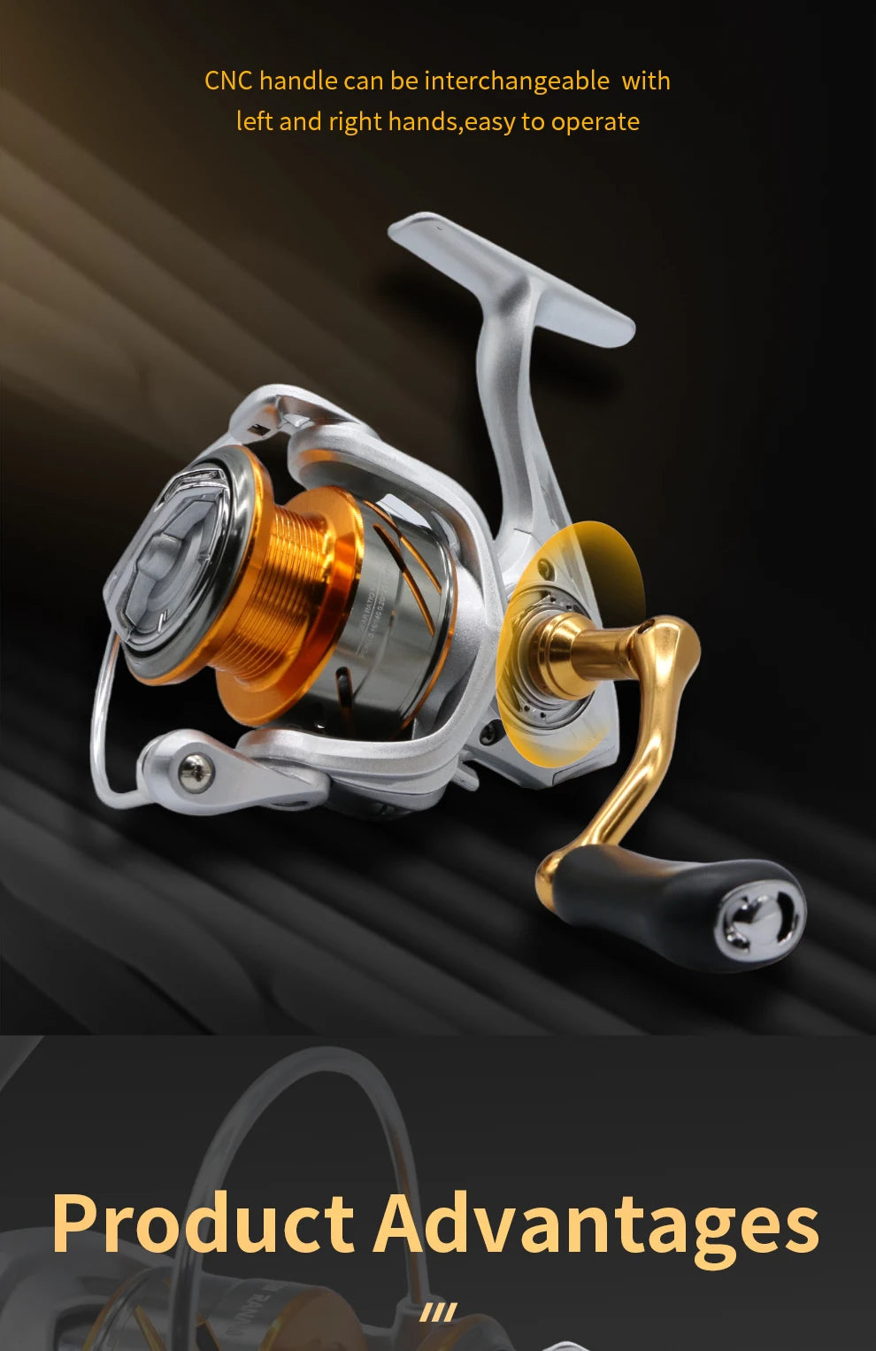 ROOBLINOS TC Spinning Fishing Reel 10KG Max Drag 5.2:1 Gear Ratio Stainless Steel Main Shaft Ball Bearings Freshwater Saltwater
