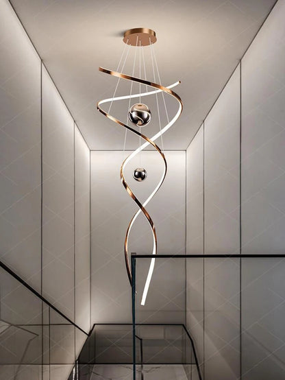 Modern home decor led lights pendant light lamps forstaircase Chandeliers for living room hanging light indoor lighting