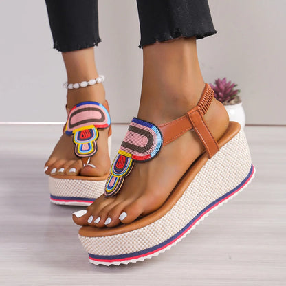 Women Sandal 2024 New Summer Fashion Shoes for Women Plus Size Open Toe Wedges Sandals Women Luxury Designer Platform Sandals
