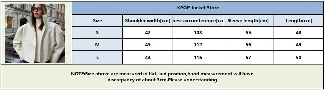 Women Cropped PU Leather Jacket Stand Collar Wide Flare Sleeve Asymmetrical Wrap Open Front Coat 2026 Autumn Chic Loose Jackets