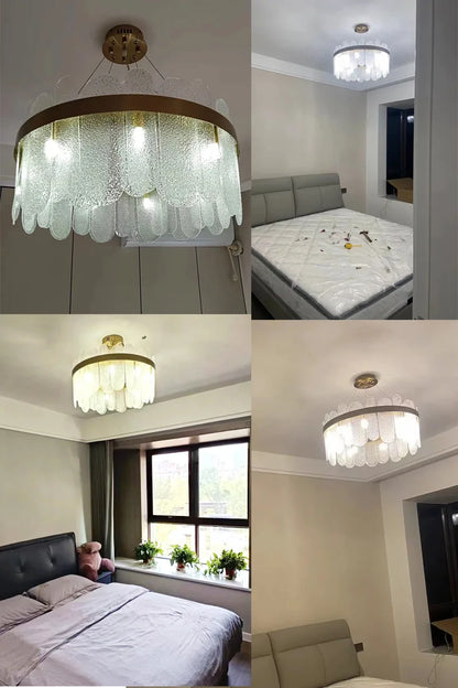 Modern Luxury Lustre Crystal Chandelier Living Room Ceiling Lights Dining Room LED Chandeliers Villa Gold Crystal Pendant Lamp