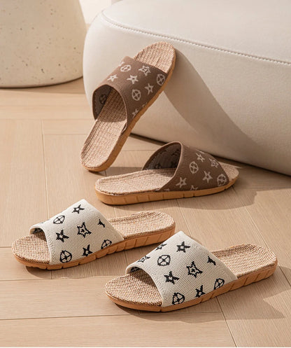 Hemp Women's Slippers Home Spring Summer Luxury Designer Woman Shoes Flats Indoor Elegant Slides Fashion Soft Sole Lightweight